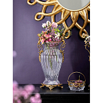 Ваза прозрачная с бронзовыми ручками в виде ангелов Eden Garden варинант исполнения - 3 | Loft Concept в Саратове