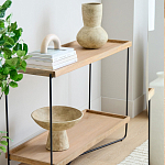 Консоль деревянной столешницей и полкой Wooden Table Top and Shelf варинант исполнения - 5 | Loft Concept в Саратове