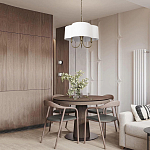 Люстра с белым текстильным абажуром Vitorino  варинант исполнения - 6 | Loft Concept в Саратове