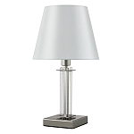 Настольная лампа с белым тканевым абажуром в форме конуса Laurent варинант исполнения - 1 | Loft Concept в Саратове