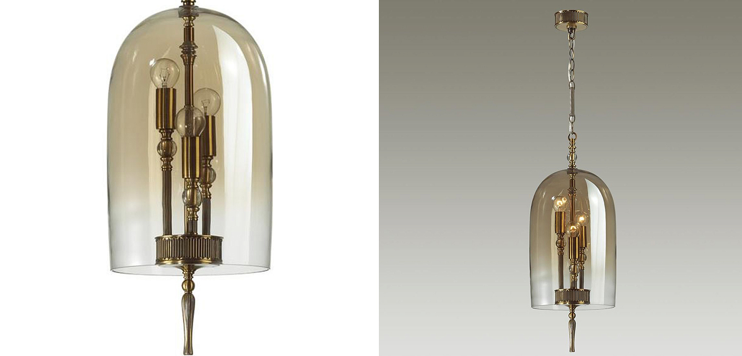 Подвесной светильник Glass Dome Bronze 24 Подвесной светильник Glass Dome Bronze 24 - Loft-Concept в Саратове