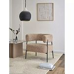 Кресло полукруглое мягкое с буклированной обивкой Armchair with Boucle Upholstery варинант исполнения - 9 | Loft Concept в Саратове