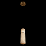 Подвесной светильник с цилиндрическим плафоном из белого алебастра Cryptocrystalline Stone варинант исполнения - 4 | Loft Concept в Саратове