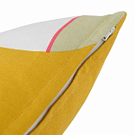 Подушка декоративная хлопковая горчичного цвета с абстрактным принтом Elysian Flow Sunset варинант исполнения - 4 | Loft Concept в Саратове