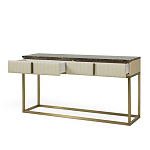 Консоль прямоугольная на золотом каркасе с 2-мя ящиками Warwick варинант исполнения - 2 | Loft Concept в Саратове