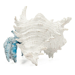 Статуэтка голубой рак с белой раковиной Marine Accessories варинант исполнения - 4 | Loft Concept в Саратове