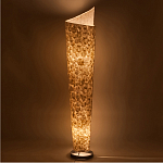 Торшер из перламутра на металлическом каркасе Indonesian Spiral варинант исполнения - 2 | Loft Concept в Саратове