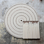 Художественный Гобелен Макраме White Disk Harmony варинант исполнения - 2 | Loft Concept в Саратове