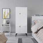 Комод белый с 4-мя дверцами на металлических ножках SPARK MULTIPURPOSE CABINET WHITE варинант исполнения - 1 | Loft Concept в Саратове