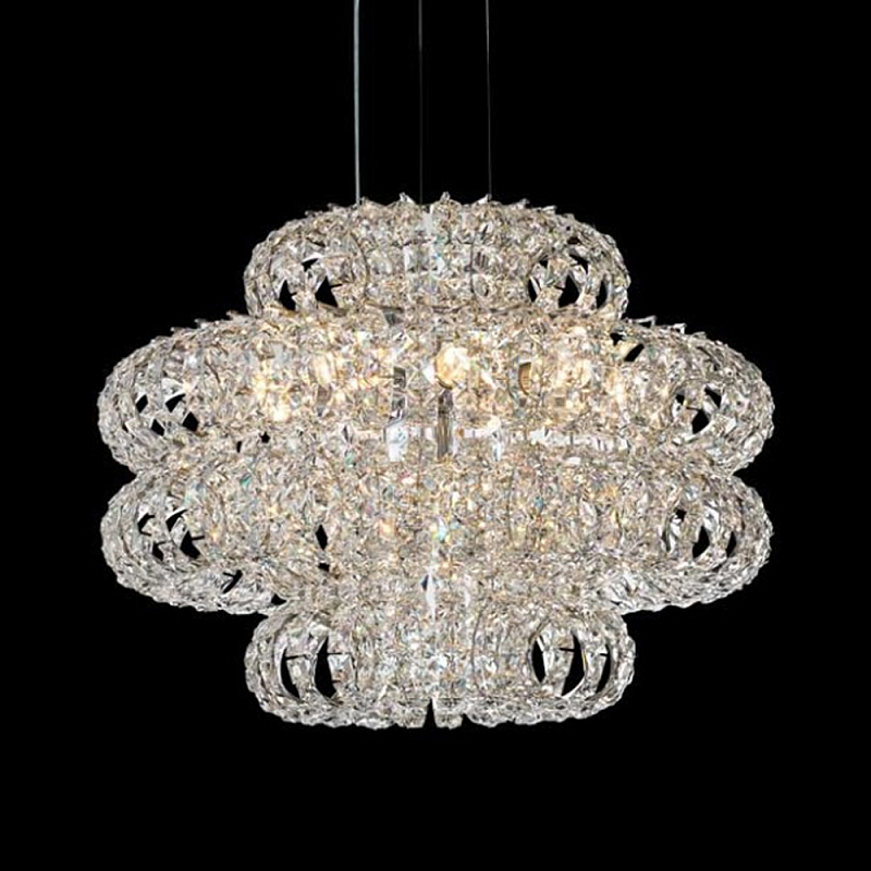 Люстра круглая с россыпью хрусталя Perfection of Diamonds Хром Прозрачный Люстра круглая с россыпью хрусталя Perfection of Diamonds Хром Прозрачный в Саратове | Loft Concept