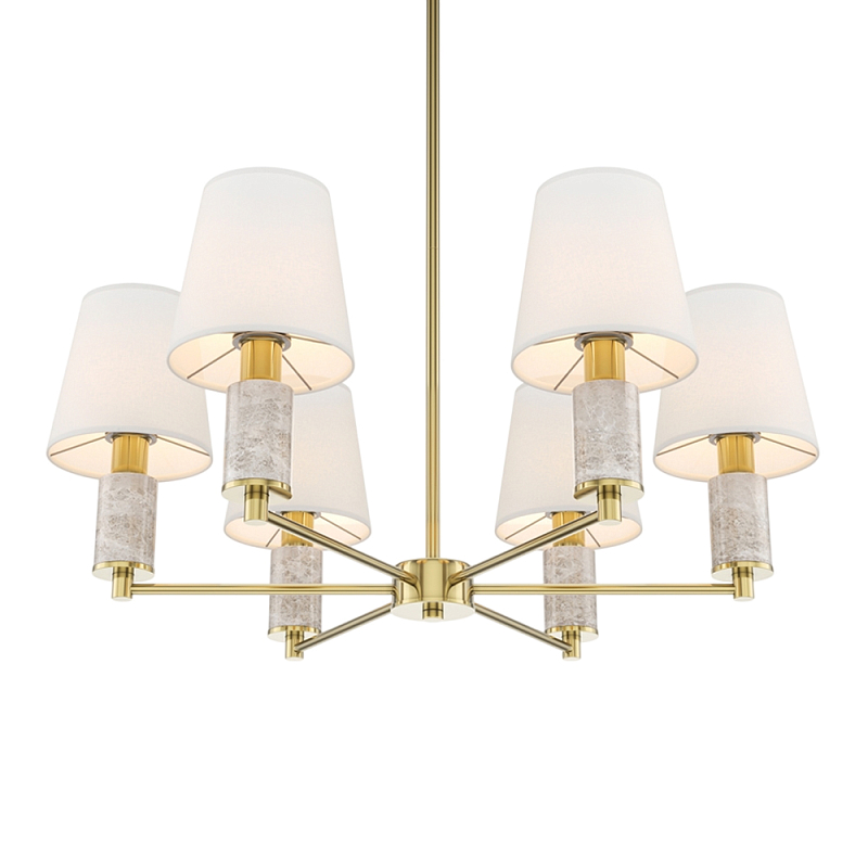 Люстра подвесная Lira Латунь Серый Белый в Саратове | Loft Concept 