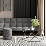 Пуф Three Gray в ткани букле серого цвета варинант исполнения - 3 | Loft Concept в Саратове