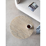 Столик приставной с круглой столешницей Textured Cream Table варинант исполнения - 5 | Loft Concept в Саратове