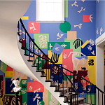 Обои ручная роспись в стиле Арт-деко Jazz Special Colourway on dyed silk with embroidery варинант исполнения - 3 | Loft Concept в Саратове