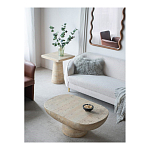 Столик кофейный кремового цвета с овальной столешницей и круглым основанием Cream Dalmen Table варинант исполнения - 9 | Loft Concept в Саратове