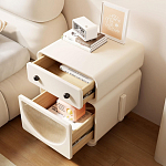 Тумбочка прикроватная с ящиком и стеклянной дверцей Робот Robot Bedside варинант исполнения - 1 | Loft Concept в Саратове