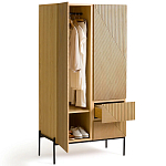 Шкаф с геометрическим рисунком на дверцах Anders Light Wood варинант исполнения - 4 | Loft Concept в Саратове