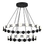 Люстра двухъярусная с круглыми светодиодными источниками света Maxine Light варинант исполнения - 4 | Loft Concept в Саратове