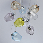 Люстра каскадная с 9-ю разноцветными стеклянными плафонами Kaleido варинант исполнения - 4 | Loft Concept в Саратове