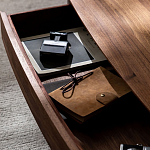 Кофейный стол овальный из дерева с 2-мя ящиками Coffee Walnut Table варинант исполнения - 8 | Loft Concept в Саратове