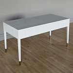 Письменный стол Elsa Dreams White Шпон дерево с двумя ящиками варинант исполнения - 5 | Loft Concept в Саратове