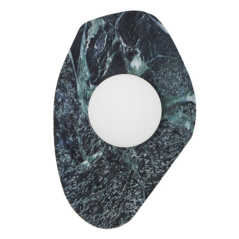 Бра с каменным основанием и плафоном из стекла Amazon Green Shaw Marble Lighting Зеленый Бра с каменным основанием и плафоном из стекла Amazon Green Shaw Marble Lighting Зеленый в Саратове | Loft Concept