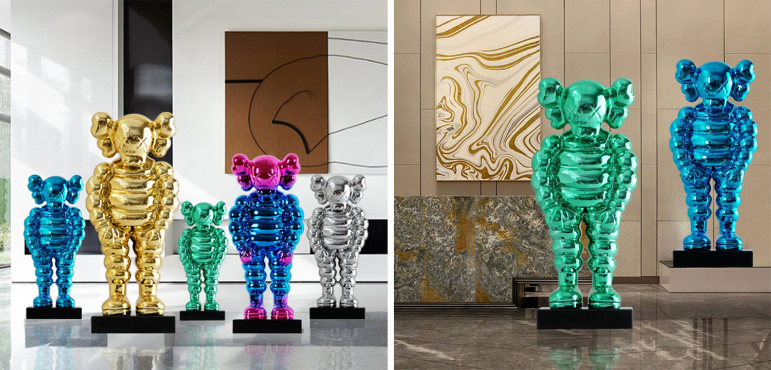 Статуэтка KAWS Bowed Down Blue on stand Статуэтка KAWS Bowed Down Blue on stand - Loft-Concept в Саратове