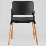 Пластиковый стул на ножках из массива бука Ferret Black 4 шт варинант исполнения - 3 | Loft Concept в Саратове