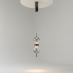 Подвесной светильник с плафоном из стекла с зеркальным градиентом Double Moon варинант исполнения - 3 | Loft Concept в Саратове