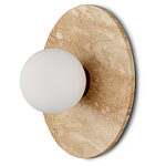 Бра в виде диска с плафоном из матового белого стекла Marble Glow варинант исполнения - 1 | Loft Concept в Саратове