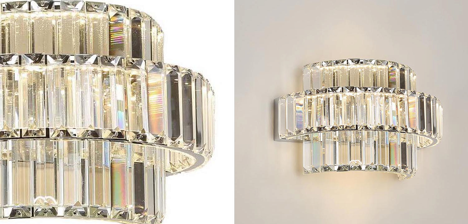 Бра Crystal Shine Linda Chrome Wall Lamp B Бра Crystal Shine Linda Chrome Wall Lamp B - Loft-Concept в Саратове