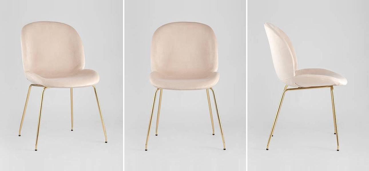 Стул Молочный Велюр Vendramin Chair Стул Молочный Велюр Vendramin Chair - Loft-Concept в Саратове