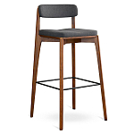 Барный стул из массива ясеня с обивкой из рогожки Elegant Ash варинант исполнения - 3 | Loft Concept в Саратове