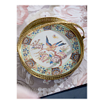 Блюдо фарфоровое с бронзовой ручкой Paradise Dish with Handle варинант исполнения - 4 | Loft Concept в Саратове