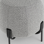 Пуф в ткани букле серого цвета Pikelet варинант исполнения - 4 | Loft Concept в Саратове