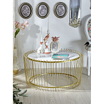 Журнальный столик с столешницей из мрамора на металлическом основании Table Vertical Planes варинант исполнения - 3 | Loft Concept в Саратове