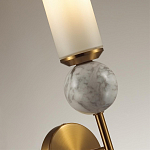 Бра с цилиндрическим матовым плафоном и шаром из камня на металлическом основании Orb Essence варинант исполнения - 6 | Loft Concept в Саратове