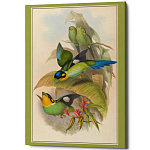 Постер на холсте с изображением птиц Blooming Birds Poster варинант исполнения - 5 | Loft Concept в Саратове