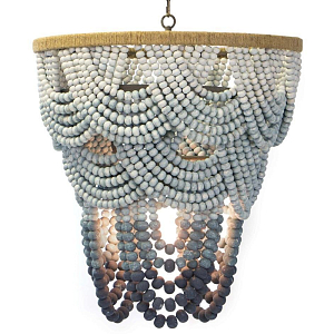 Многоярусная люстра украшенная круглыми бусами Gradient Grey Chandelier