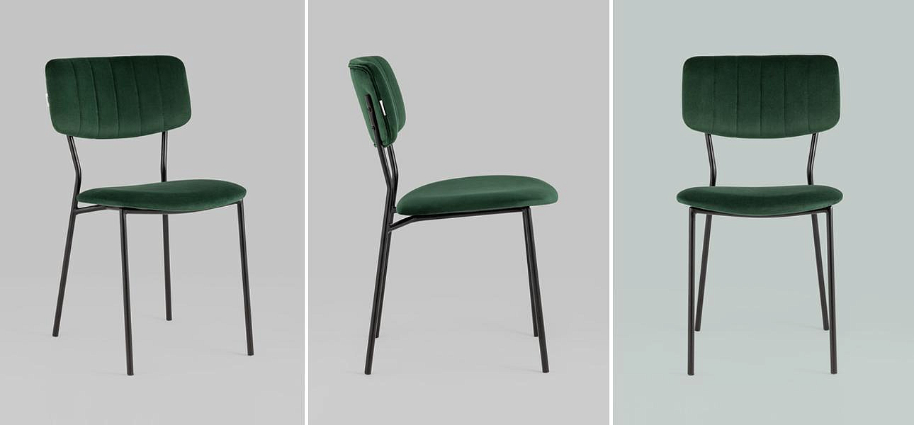 Стул Singer Chair без подлокотника Зеленый Велюр Стул Singer Chair без подлокотника Зеленый Велюр - Loft-Concept в Саратове