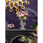 Чаша из прозрачного стекла на бронзовых ножках в виде стрекоз Eden Garden варинант исполнения - 3 | Loft Concept в Саратове