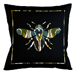 Подушка декоративная пчела сине-зелёный орнамент Ikat Pattern варинант исполнения - 1 | Loft Concept в Саратове