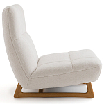 Кресло с обивкой букле Lino White  Boucle Armchair варинант исполнения - 3 | Loft Concept в Саратове