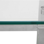 Стол письменный с прозрачной столешницей Corporate Identity варинант исполнения - 3 | Loft Concept в Саратове