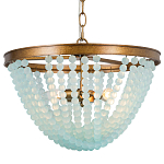 Круглая люстра с подвесками в виде круглых голубых бусин Blue Beads Chandelier варинант исполнения - 2 | Loft Concept в Саратове