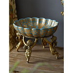 Чаша с орнаментом на бронзовых ножках в виде ангелов Eden Garden варинант исполнения - 5 | Loft Concept в Саратове
