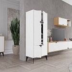 Комод белый с 4-мя дверцами на металлических ножках SPARK MULTIPURPOSE CABINET WHITE варинант исполнения - 8 | Loft Concept в Саратове