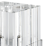 Бра серебряное с фактурным прозрачным абажуром Optical Crystal варинант исполнения - 1 | Loft Concept в Саратове