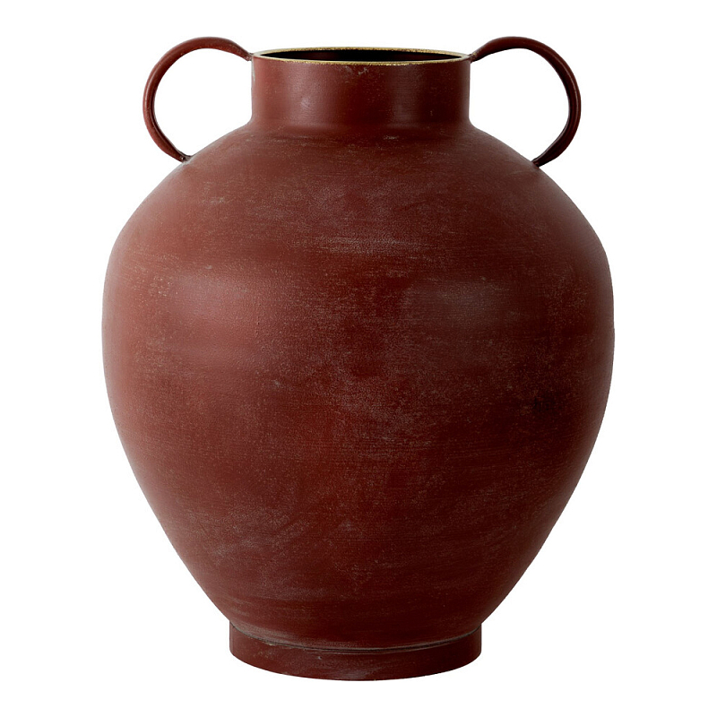 Ваза бордовая с 2-мя фактурными ручками Vase Burgundy Glaze Бордовый в Саратове | Loft Concept 