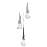 Подвесной светильник капли Acrylic Droplet Trio Chrome Hanging Lamp варинант исполнения - 1 | Loft Concept в Саратове